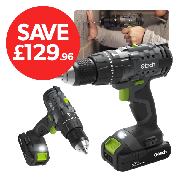 Combi Drill x2 Battery Bundle (Grey)