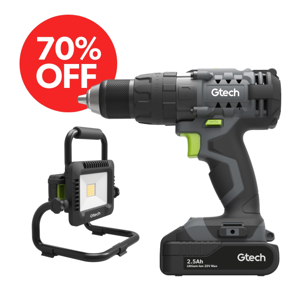 Combi Drill & Flood Light Bundle (Grey)