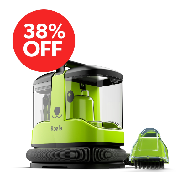 Gtech Koala Spot Cleaner with integrated brush head for quick cleaning of spills and stains on carpets, upholstery, and hard floors.