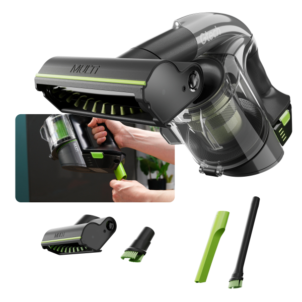 Full view of the Multi Cordless Handheld Vacuum along with its parts.