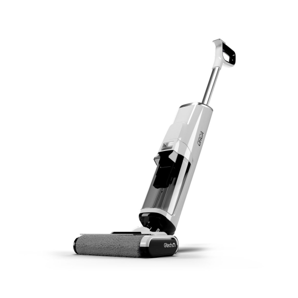One-stop cordless floor cleaner that vacuums, mops, cleans, and dries in a single pass.