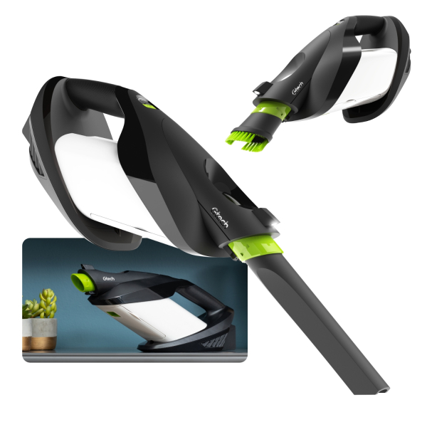 ProLite Cordless Handheld Bagged Vacuum shown in both extended and unextended positions.
