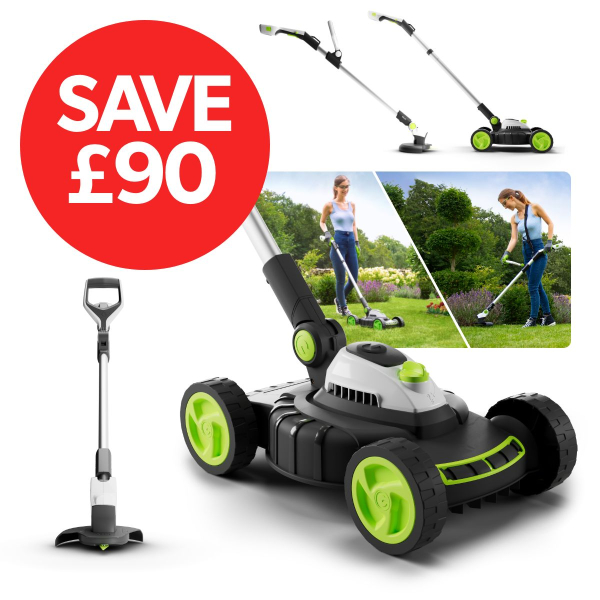 Compact Lawnmower SLM50 Body and Grass Trimmer GT50 Bundle