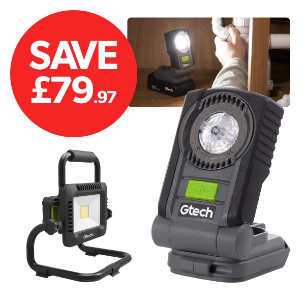 Task Light & Flood Light Bundle (Grey)