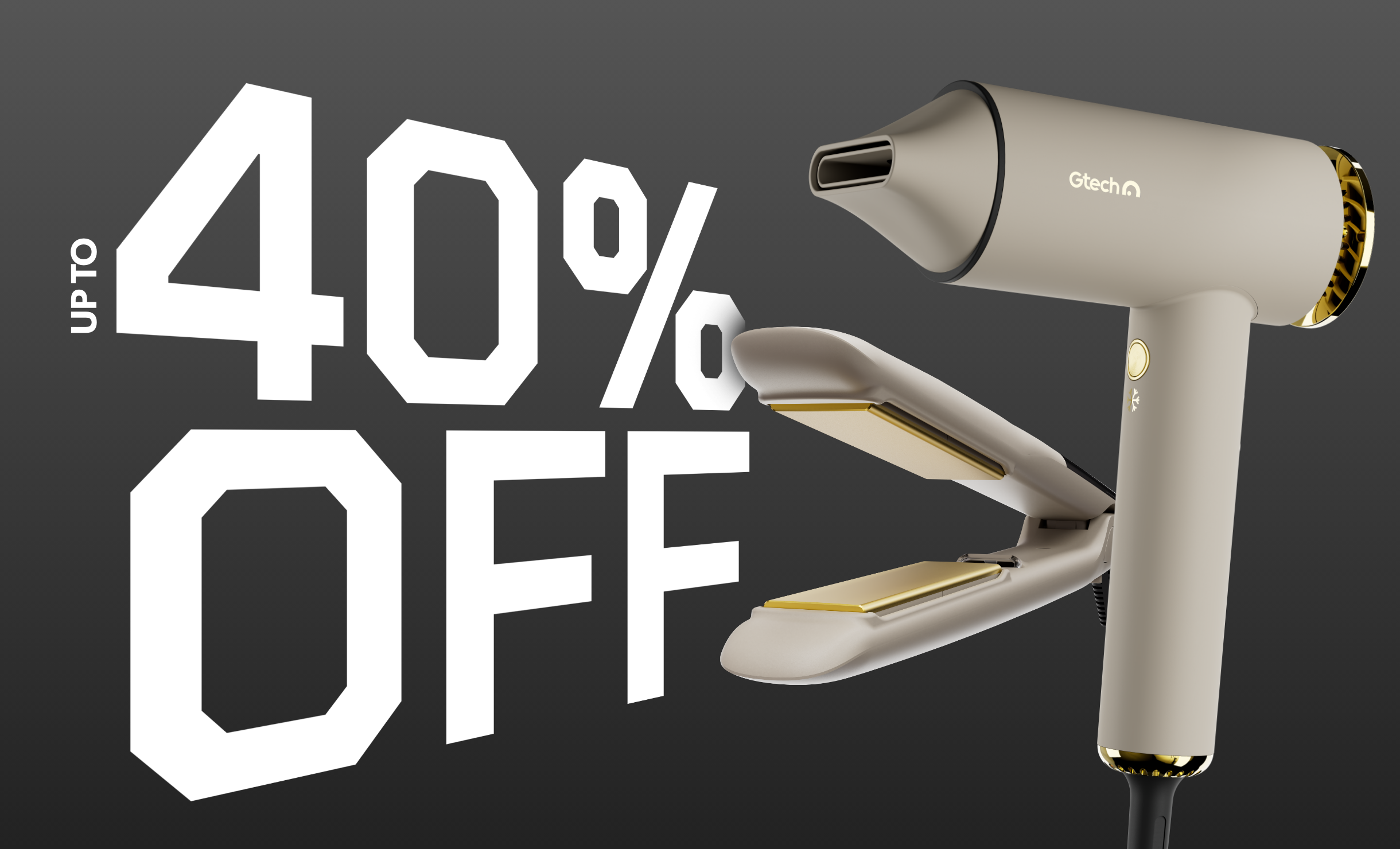 Gtech hair dryer with digital display and ionic technology